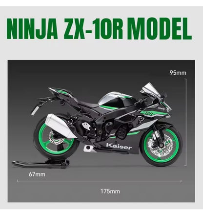 1:12 Kaiser Ninja Style Die-Cast Motorcycle Model – Green Edition