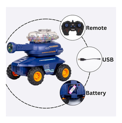 🚀 Kids Shooting Water Bullet Tank – Light & Action Toy Tank