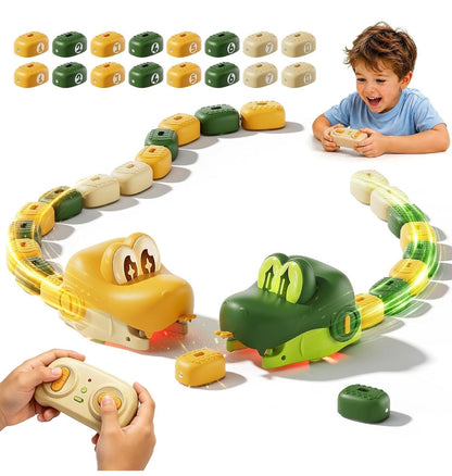 RC Magnetic Greedy Snake Toy | Remote Control Reptile Toy | USB-C Rechargeable Snake for Kids 2 snakes