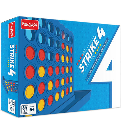 🔵🟡 Funskool Strike 4 – A Challenging Game of Disc-Dropping Fun!