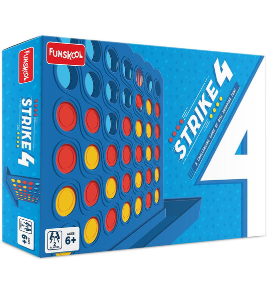 🔵🟡 Funskool Strike 4 – A Challenging Game of Disc-Dropping Fun!