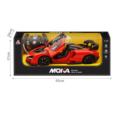 🚗 1:12 Scale MOKA Supercar Remote Control Car – Rechargeable, Opening Doors, LED Lights