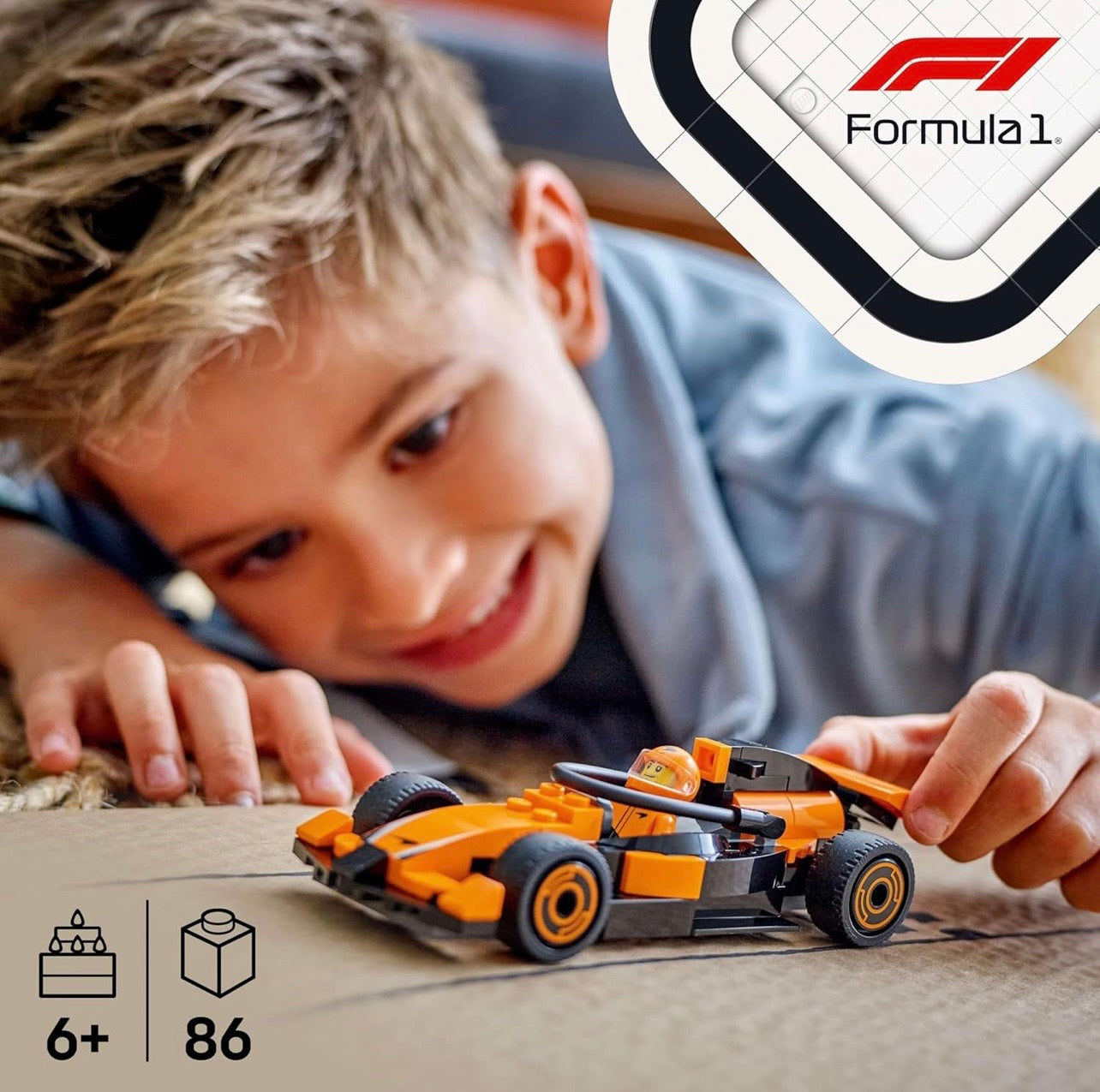 LEGO City F1 Driver with McLaren Race Car (60442) – Formula 1 Building Toy Set
