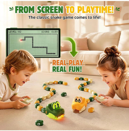 RC Magnetic Greedy Snake Toy | Remote Control Reptile Toy | USB-C Rechargeable Snake for Kids 2 snakes