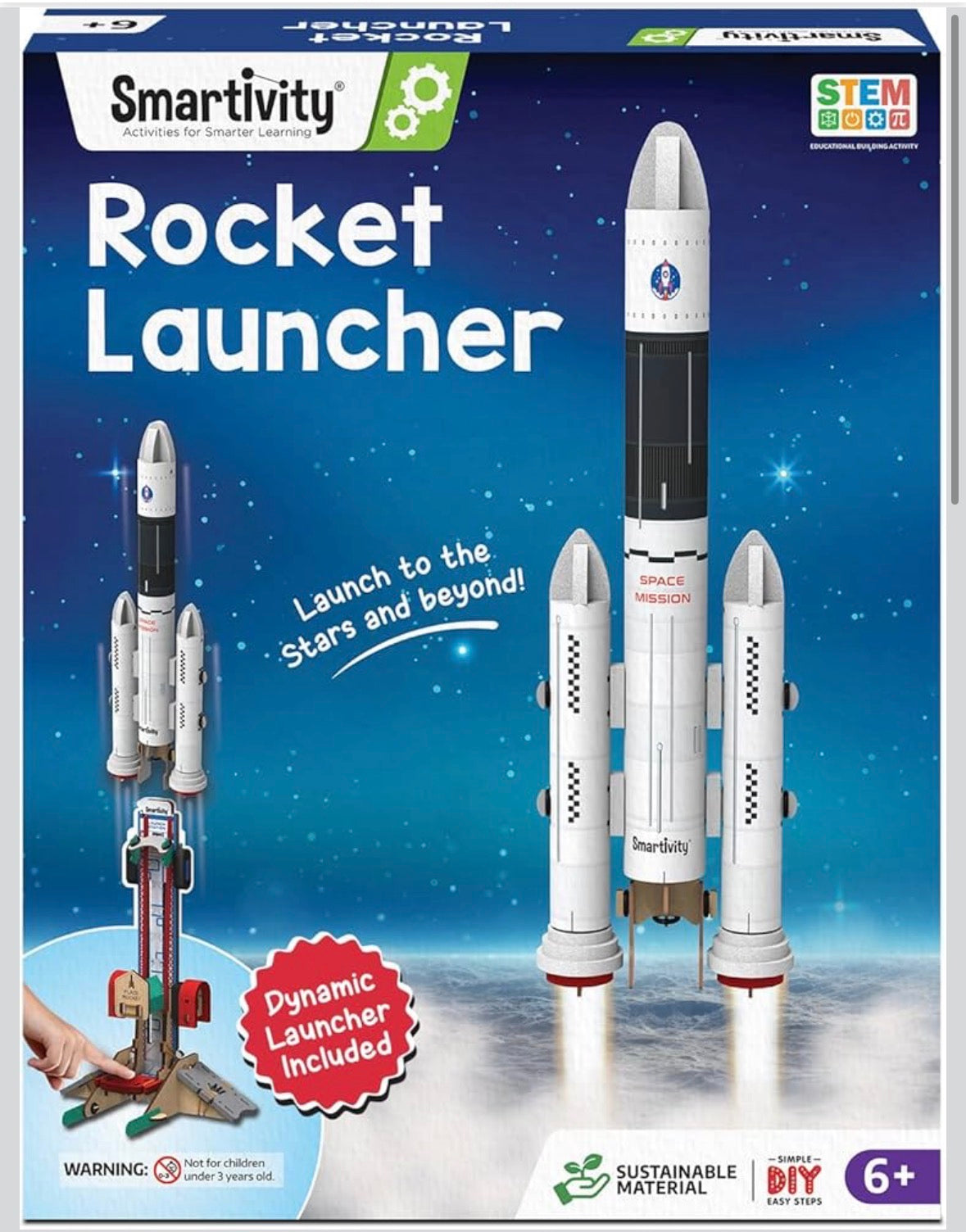 Smartivity Rocket Launcher | DIY STEAM Building Kit for Kids 6-14 | Build & Launch Your Own Rocket | Learn Propulsion & Space Science | Eco-Friendly STEM Toy