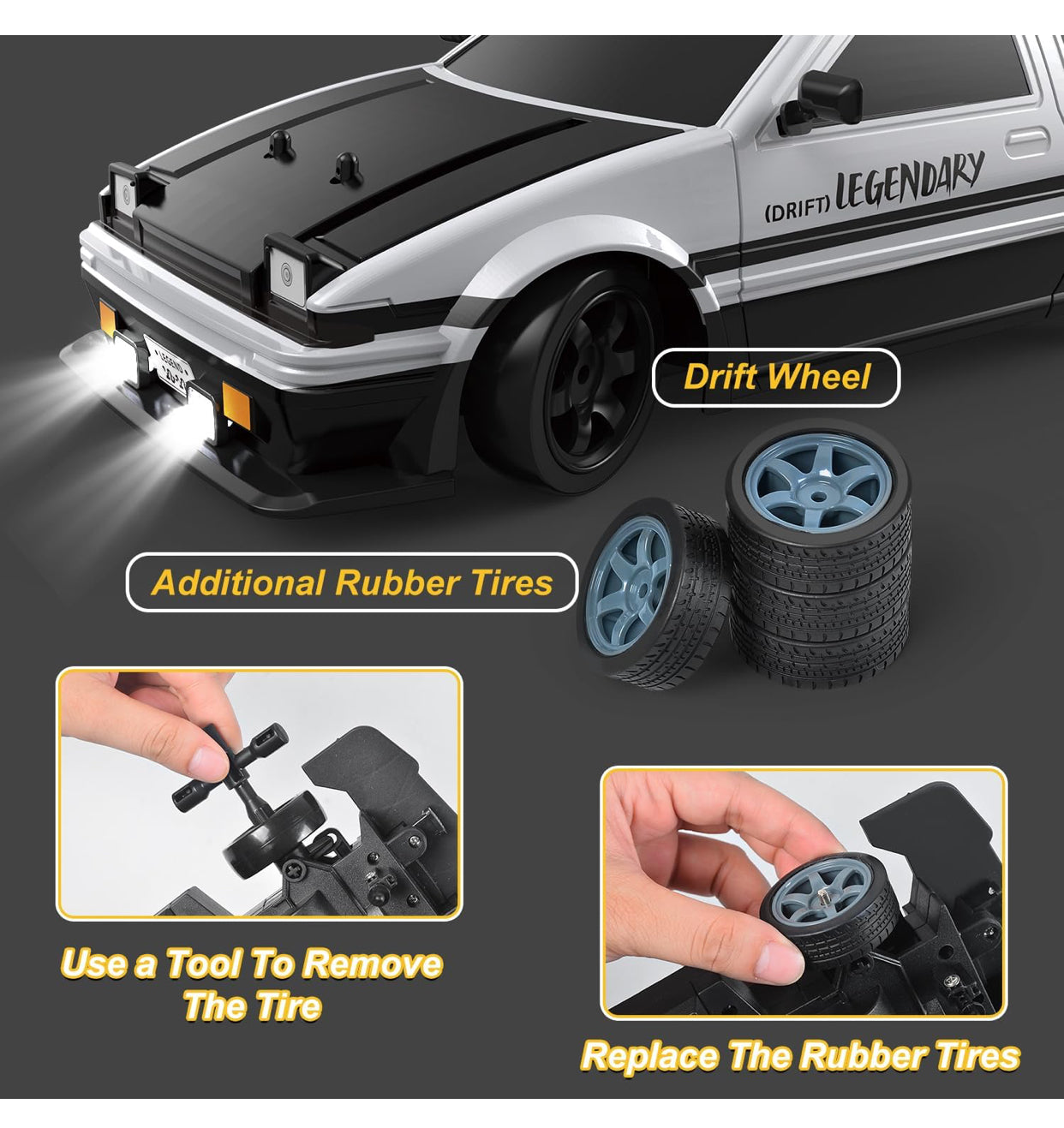 Legendary Drift RC Car – 2.4GHz High-Speed Drifting Machine