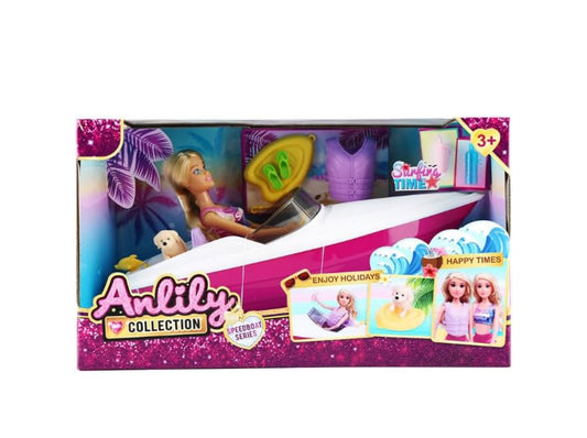 Anlily Speedboat Series Doll Playset – Holiday Surf & Boat Adventure (3+ Years)