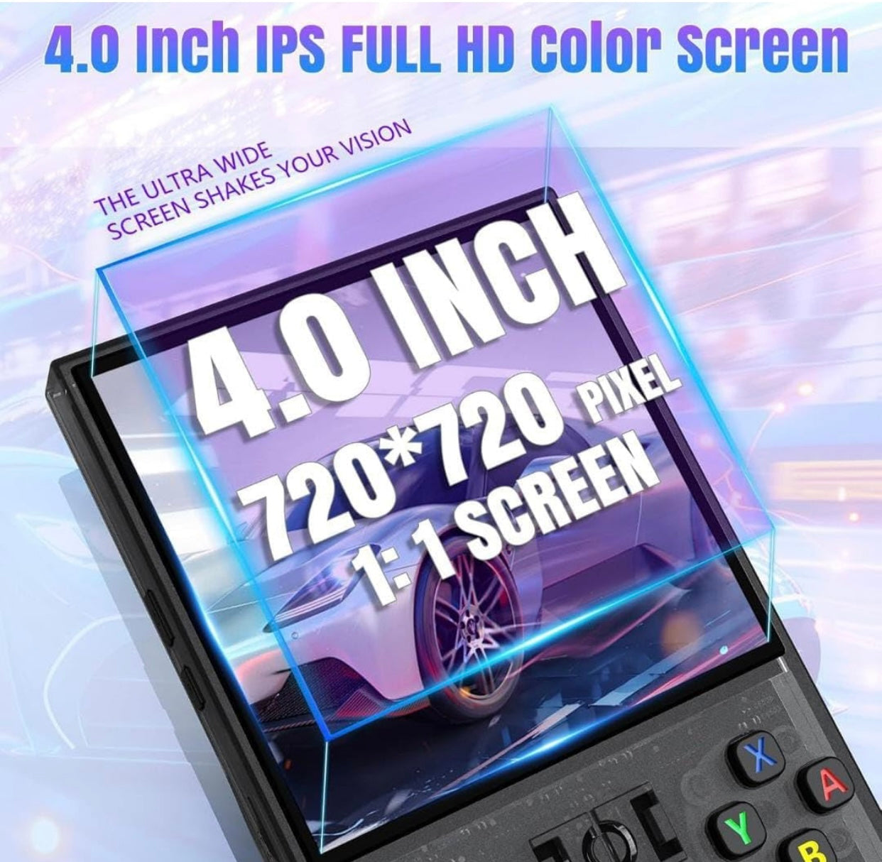 Portable Handheld Gaming Console with LED Joystick | HD Screen Retro Game Player with Accessories