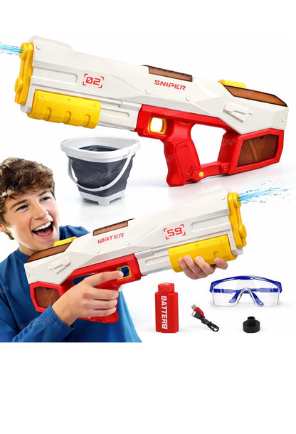 💦 Sniper Electric Water Gun – Rechargeable Automatic Water Blaster with LCD Display