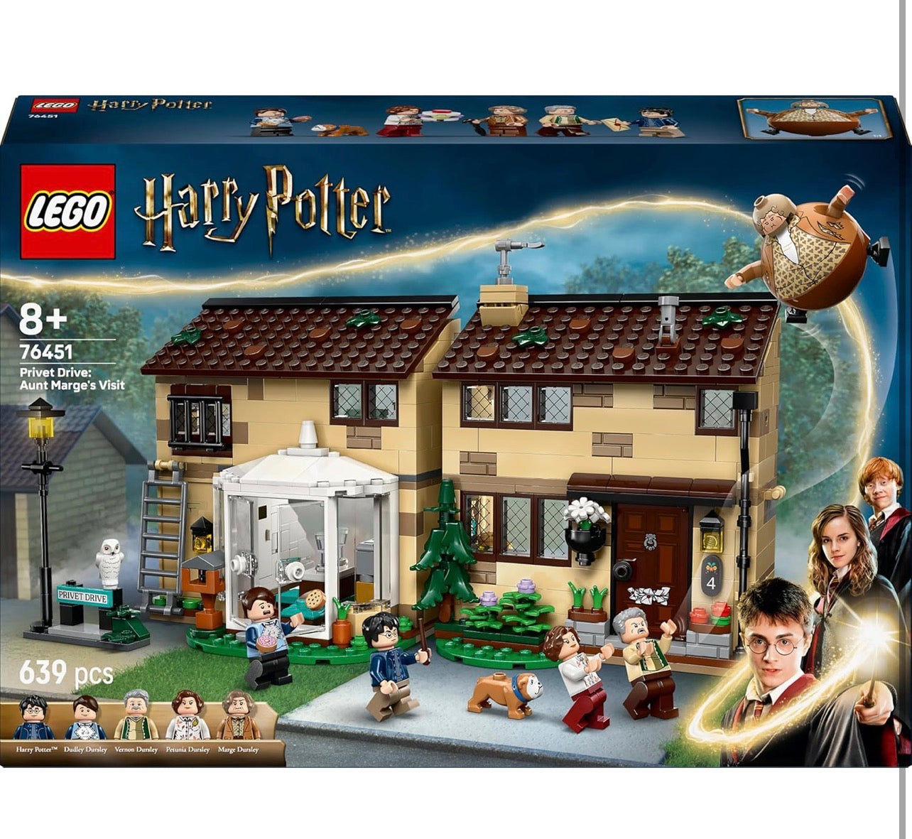 LEGO Harry Potter 76451 Privet Drive: Aunt Marge’s Visit Building Set (639 Pieces, Age 8+)