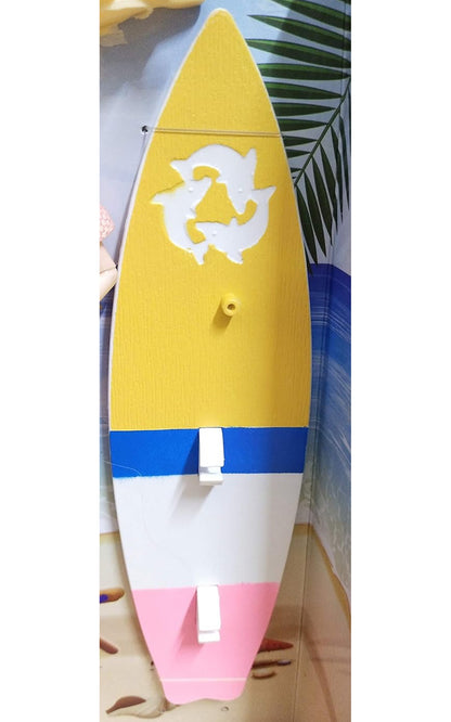 Summer Magic Beach Couple Doll Set – Fashion Dolls with Surfboard & Dog