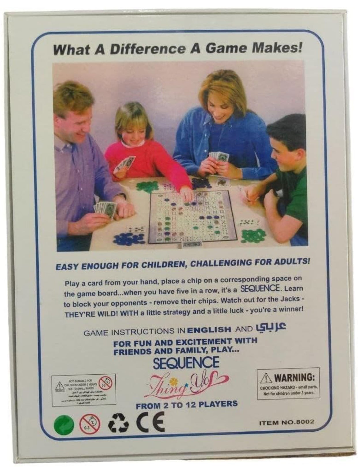 – Sequence Board Game


Sequence Strategy Board Game | Fun Family Board Game for Kids & Adults | Multiplayer Card & Strategy Game
