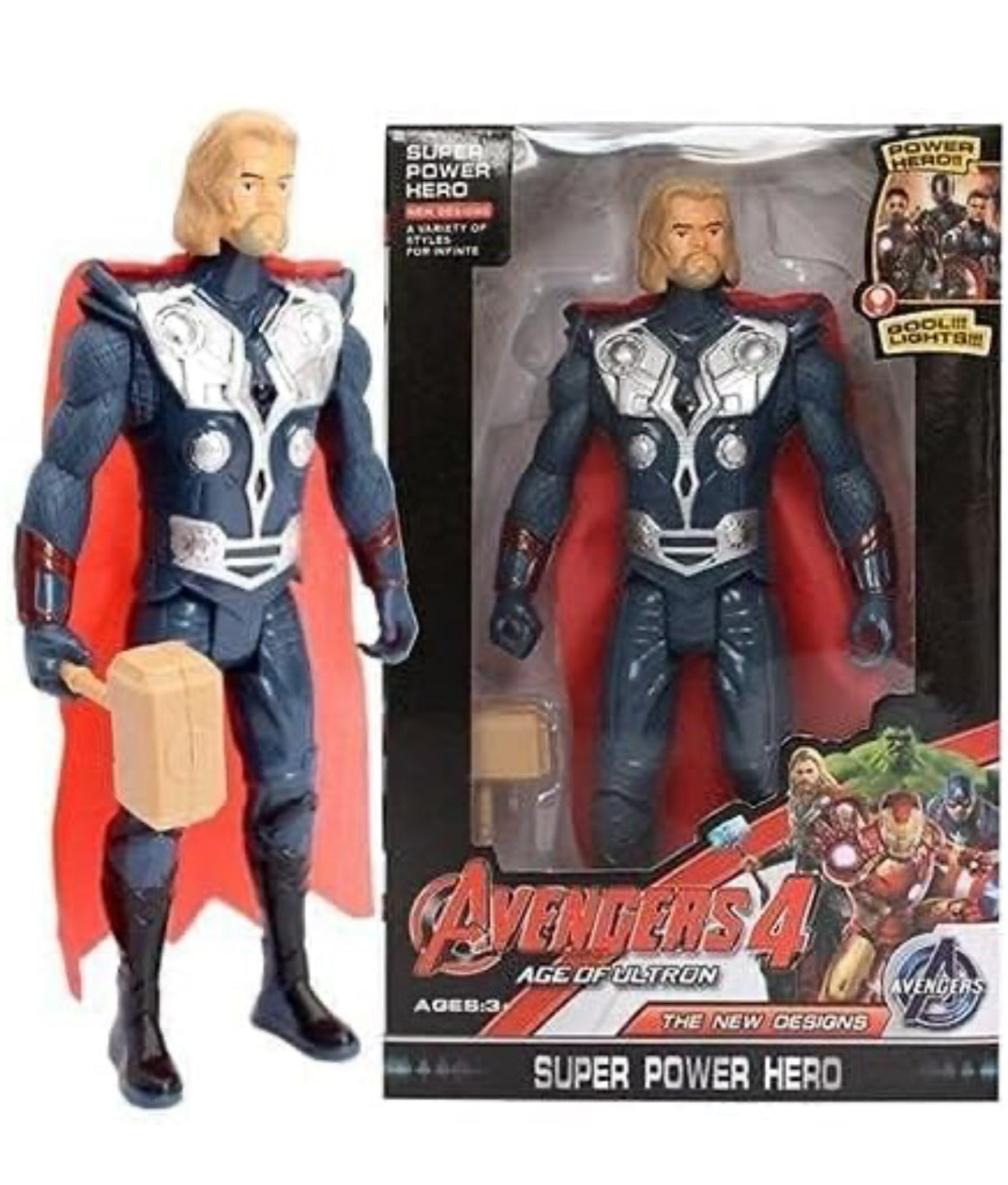 Thor Super Power Hero Action Figure –  Avengers 4: Age of Ultron | 13-inch Collectible Toy