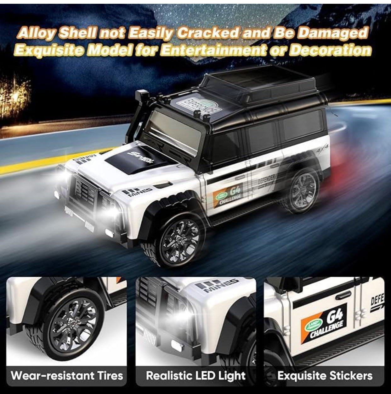 🚘 2.4GHz RC Alloy Power Truck – 6-Wheel Off-Road Remote Control Car