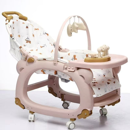 5-in-1 Multifunctional Baby Rocking Cradle, Reclining Baby Lounger & Activity Play