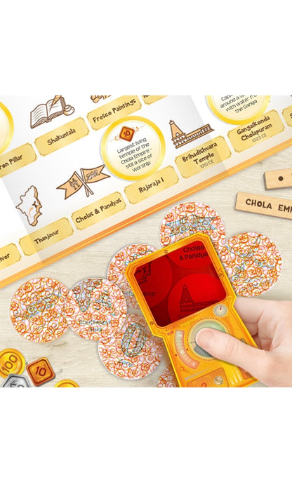 Mapology History Quest India - Educational Board Game | Explore 8 Eras of Indian History with Discovery Lenses & Artefacts | Fun Learning Toy for Kids 8+ | 2-4 Players