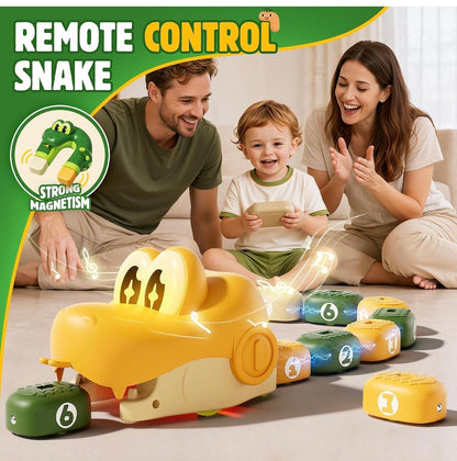 Remote Control Snake Toy for Kids | Realistic Crawling Snake with Remote & Strong Magnetic Connection