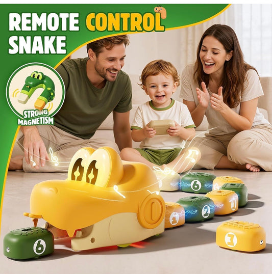 Remote Control Snake Toy for Kids | Realistic Crawling Snake with Remote & Strong Magnetic Connection