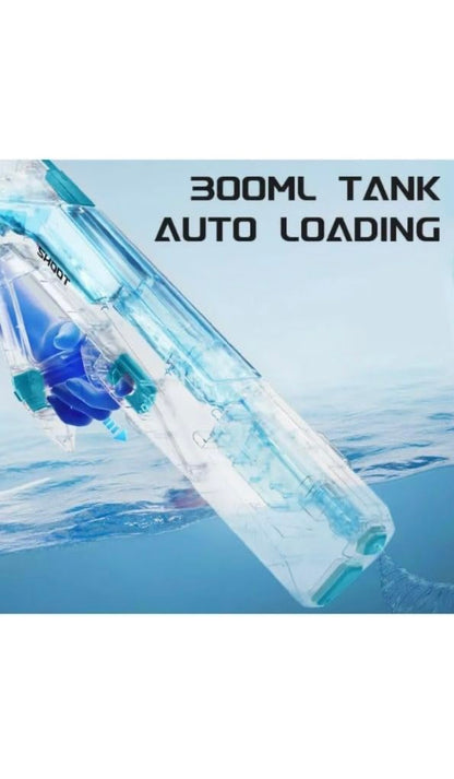 🔫 Cyberpunk Electric Water Gun – Rechargeable Automatic Summer Blaster for Kids