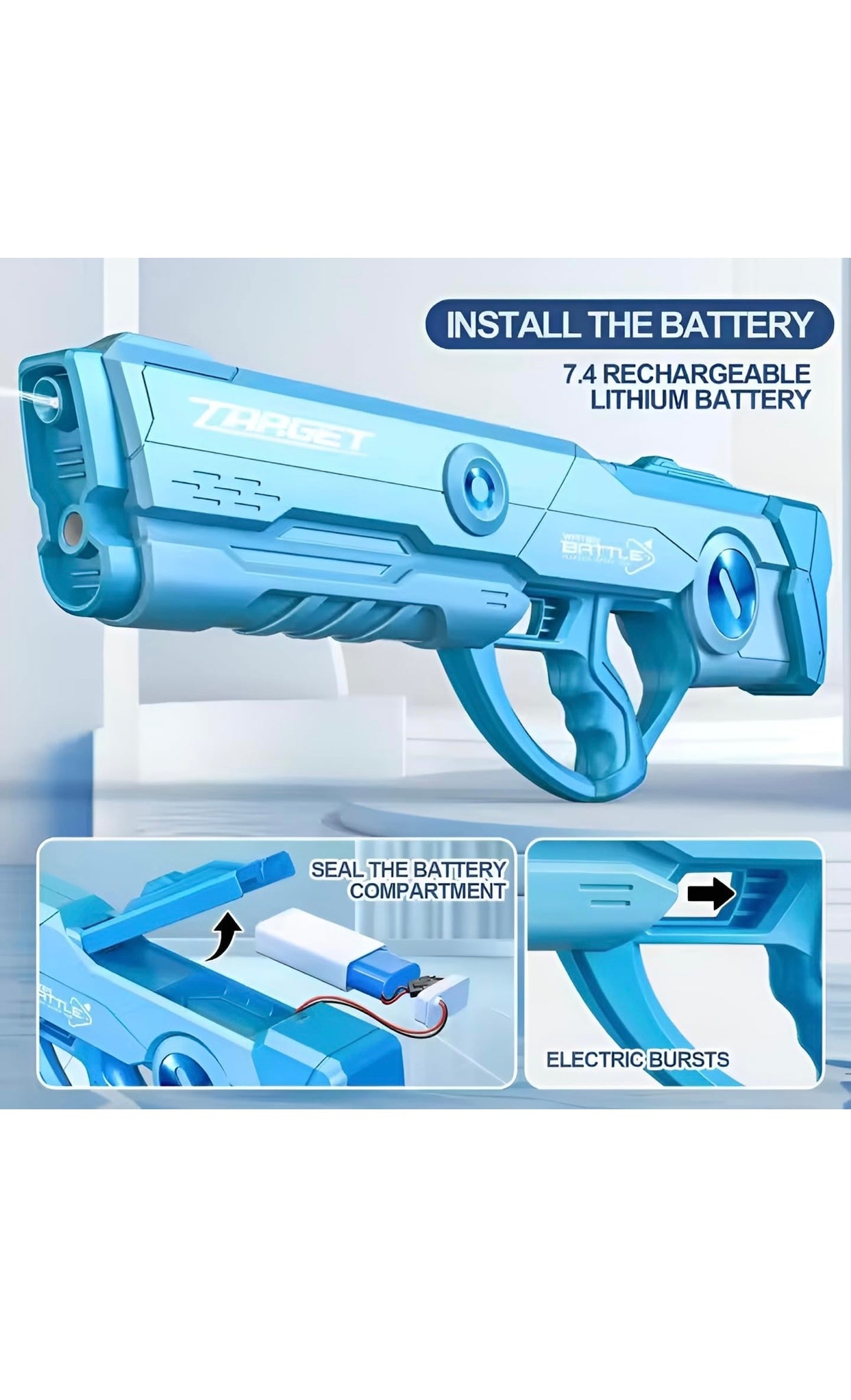 💦 Target Electric Water Gun – Rechargeable Automatic Summer Water Blaster for Kids