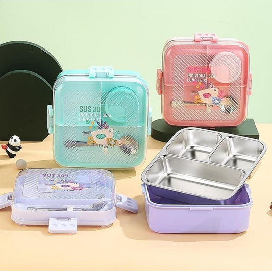 SUS 304 Stainless Steel Individual Seal Lunch Box – Leak-Proof Bento Box for Kids & Adults  Product Description:
